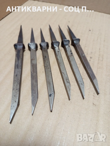 Комплект Соц Стари Дърводелски Длета. , снимка 3 - Антикварни и старинни предмети - 52696783