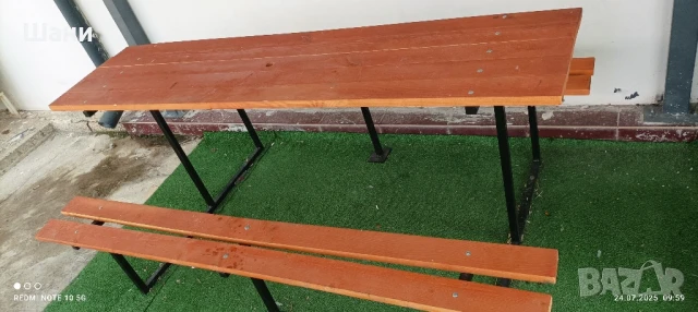 Градинска маса с пейки два броя.