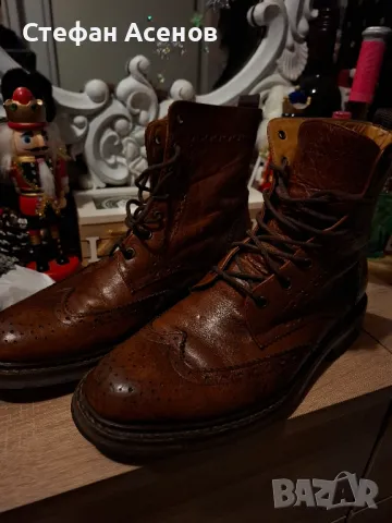 Мъжки кожени боти -естествена кожа и велур, снимка 3 - Официални обувки - 36063751