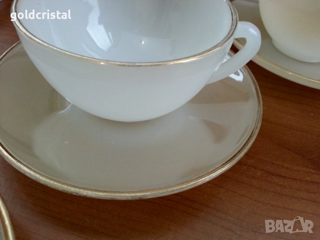 Френски аркопал чаши за чай кафе, снимка 6 - Антикварни и старинни предмети - 36771233