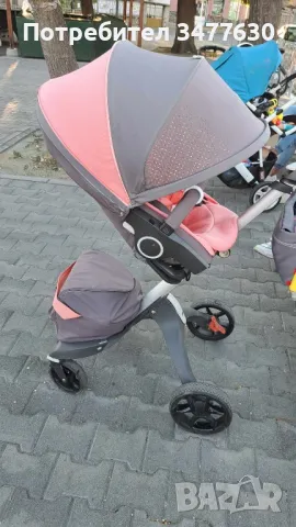 Комбинирана количка Stokke xplory v5 coral limited edition 2v1, снимка 7 - Детски колички - 47526349