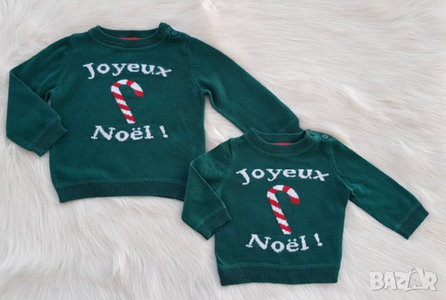 Коледен пуловер 12-18 месеца, снимка 5 - Бебешки блузки - 43452802