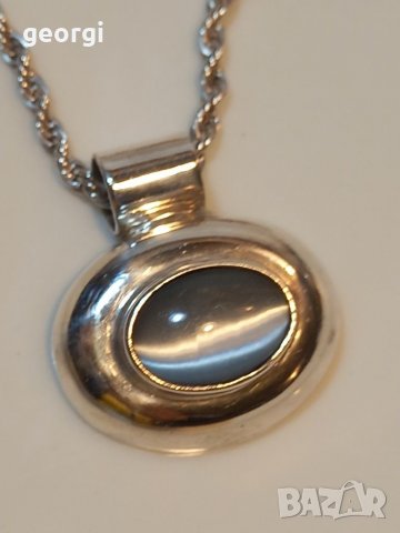 Сребърно колие с висулка , снимка 6 - Колиета, медальони, синджири - 39341179