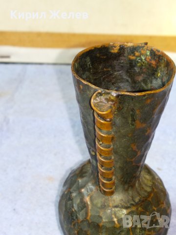 Старинна ДЕКОРАТИВНА КОЛЕКЦИОНЕРСКА МЕДНА ВАЗА за СУХИ ЦВЕТЯ КОВАНА МЕД За МЕХАНА 42690, снимка 3 - Вази - 43949367