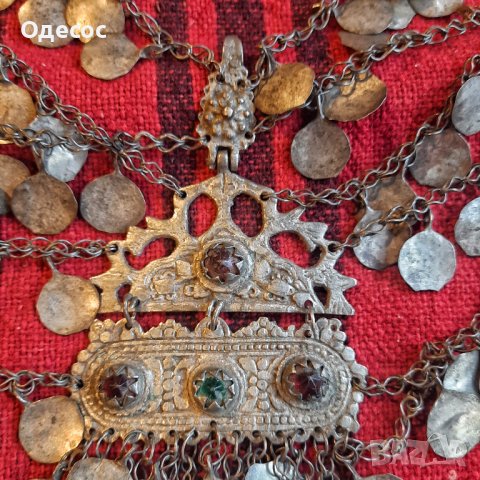 Стар възрожденски сребърен накит,нагръдник, снимка 7 - Антикварни и старинни предмети - 33472155