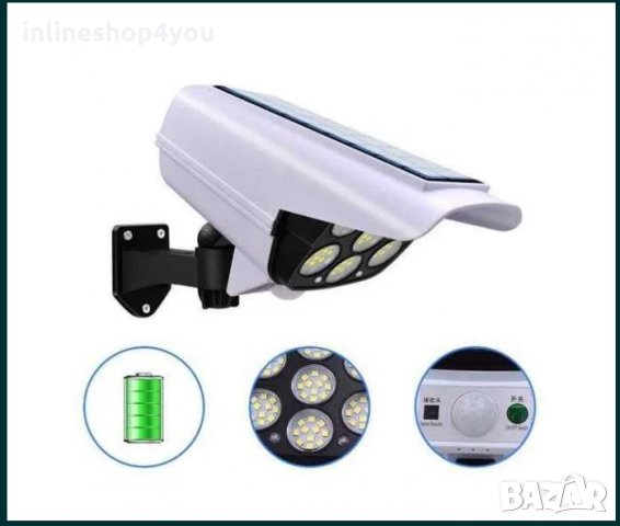 Фалшива камера с LED осветитление, соларен панел и дистанционно, снимка 4 - Други - 33522418