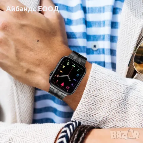 Верижка от неръждаема стомана за Apple Watch ULTRA/SE/11/10/9/8/7/6, снимка 12 - Каишки за часовници - 49411898