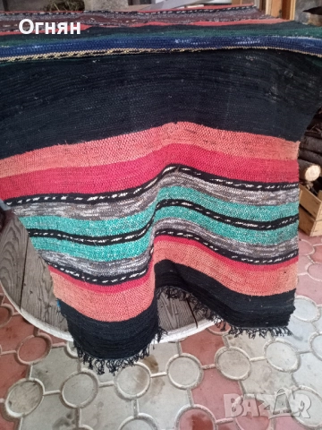 Домашна -Черга ръчно тъкана. Памук Размер 0,70х2,80м., снимка 2 - Антикварни и старинни предмети - 52185052