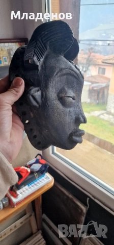 Африканска дървена маска ., снимка 4 - Антикварни и старинни предмети - 52731975