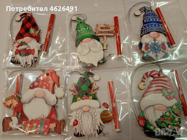 Коледни магнити,подаръци,висулки,късмети, снимка 4 - Декорация за дома - 52099196