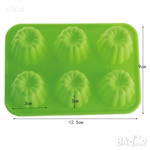 6 мини пудинг капсули кексчета мъфини силиконов молд форма фондан шоколад бонбони желирани лед гипс, снимка 4 - Форми - 33570447