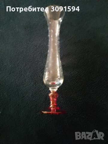  Стилна ваза от кристално стъкло  Размер 24см, снимка 12 - Антикварни и старинни предмети - 43582240