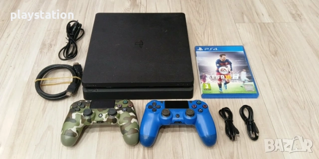 Playstation 4 Slim с два нови контролера, снимка 2 - PlayStation конзоли - 52247661