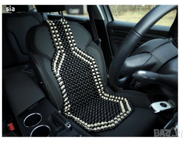 Масажор за седалка, Масажираща седалка за автомобил, с топчета, кола, ергономична, Черен