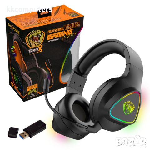 Безжични гейминг слушалки ROXPOWER T-ROX ST-GH709W      Производител: Roxpower     Модел: ST-GH709W
