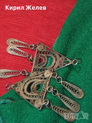 ПРЕКРАСНИ СТАРИННИ ВЪЗРОЖДЕНСКИ ОБЕЦИ ФИЛИГРАННО СРЕБРО ВИСОКА ПРОБА МАЙСТОРСКА РЪЧНА РАБОТА 40597, снимка 3 - Антикварни и старинни предмети - 42601260