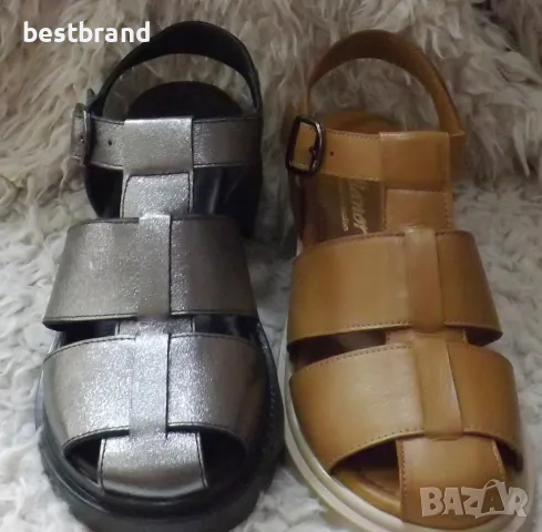 Дамски сандали от естествена кожа,със затворени пръсти, код 41/79 , снимка 1