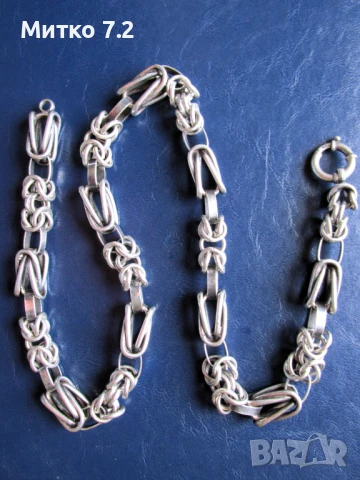 сребърен ланец - 11, снимка 7 - Колиета, медальони, синджири - 50872179