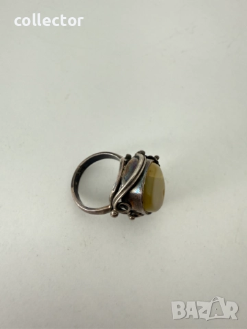 Сребърен пръстен стил - Ар Нуво. №7581, снимка 8 - Гривни - 52303145