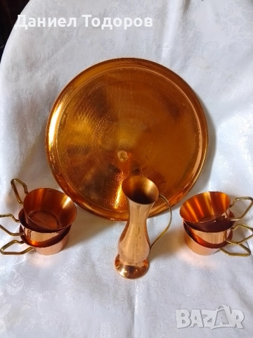 Стар Кован Меден Сервиз за - Кафе , Вино, Ракия - 8 части, снимка 13 - Сервизи - 52191164