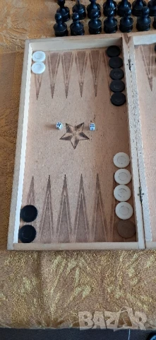 Стара табла с шах, снимка 3 - Антикварни и старинни предмети - 50928949