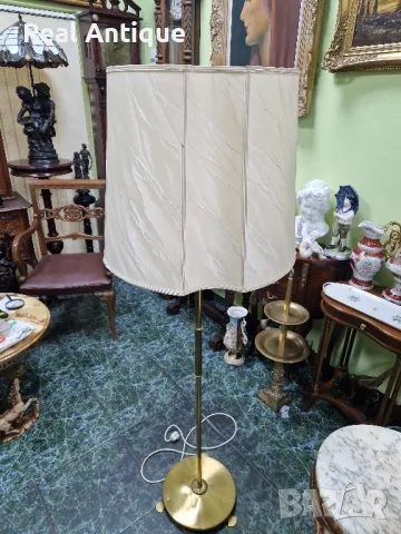 Чудесна антикварна немска бронзова подова лампа , снимка 3 - Настолни лампи - 50152747