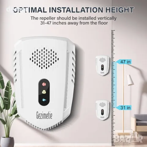 Ултразвуков уред за отблъскване на вредители - 4 броя мощен уред за отблъскване на мишки, снимка 5 - Други стоки за дома - 49404083