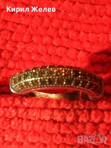 СКЪПОЦЕННА СРЕБЪРНА АНГЛИЙСКА ОБЕЦА СРЕБРО 925 с ФАСЕТИРАНИ ИСКРЯЩИ ЦИРКОНЧЕТА 40150, снимка 2 - Обеци - 42485324