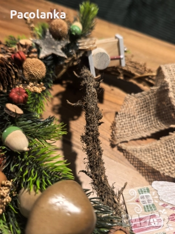 коледен венец "Коледно влакче" продаден, снимка 2 - Декорация за дома - 52405377