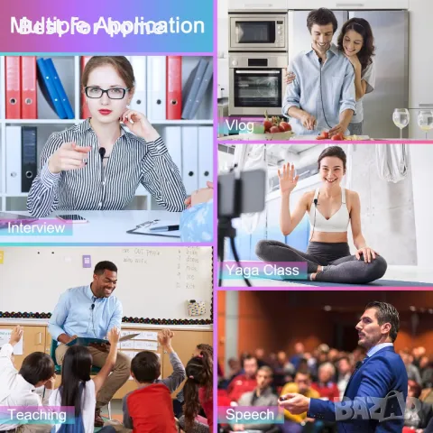 Безжична петлична микрофонна система KIMAFUN, снимка 4 - Микрофони - 49660537