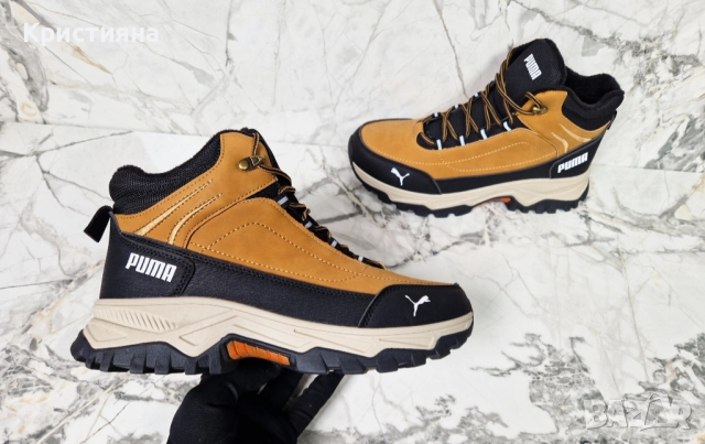 Мъжки зимни боти с дебела топла вата реплика на puma, снимка 2 - Мъжки боти - 52366137