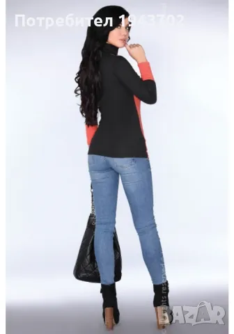 Елегантна дамска блуза в оранжево CG010, снимка 1