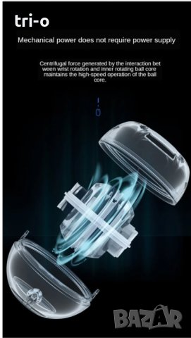 Gyro Ball Жироскопична топка тренажор за китка фитнес мускулна сила, снимка 10 - Фитнес уреди - 42956767