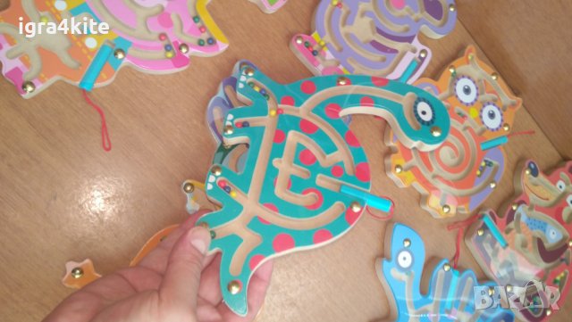 Дървени магнитни лабиринти 10 модела с животни НОВО! / Дървени играчки, снимка 9 - Образователни игри - 37518511