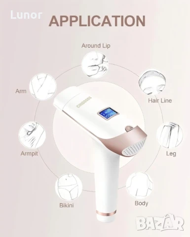Епилатор за безболезнено окончателно премахване на космите, снимка 6 - Епилатори - 51066481