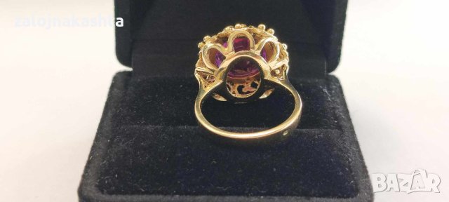 Златен пръстен с  Аметист-7,06гр/14кр, снимка 7 - Пръстени - 43671099