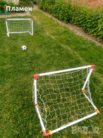 Комплект 2 бр. Футболни врати 85 x 60 x 42 см. + топка+ помпа  игличка колчета и мрежи , снимка 3 - Футбол - 29010684