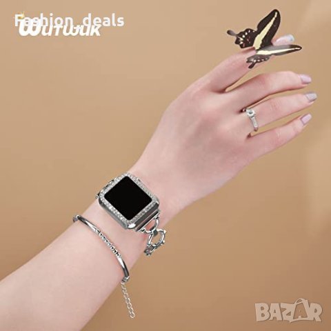 Нова метална Каишка за смарт часовник Apple Watch + гривна с мъниста, снимка 6 - Каишки за часовници - 40250854