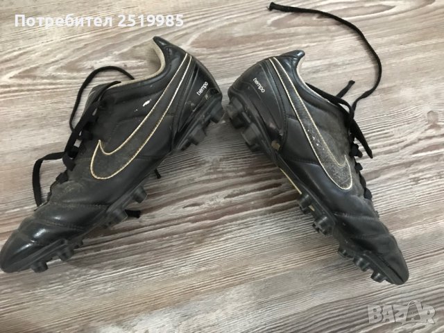 Черни бутонки Nike Tiempo , номер 44, снимка 6 - Футбол - 40807302