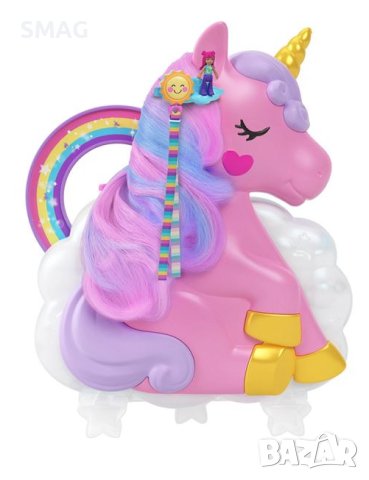 Салон за красота Polly Pocket Mini Unicorn - Mattel, снимка 3 - Други - 43293259