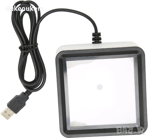 Кабелен USB баркод скенер ASHATA – 1D/2D, настолен (hands-free)