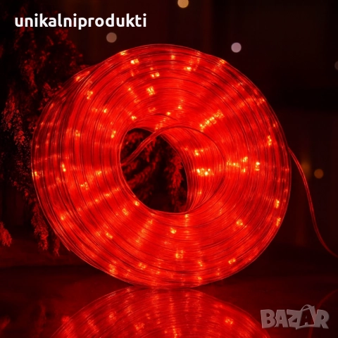 20м коледен ЛЕД маркуч топла светлина+захранване с 8 шоу програми , снимка 3 - Декорация за дома - 52678822