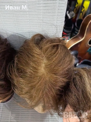 Фризьорски тренировачни глави с естествен косъм , снимка 11 - Фризьорски принадлежности - 52929237