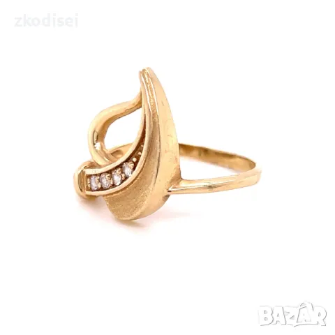 Златен дамски пръстен 3,38гр. 14кр.проба:585 размер:56 модел:28777-6, снимка 3 - Пръстени - 48767893