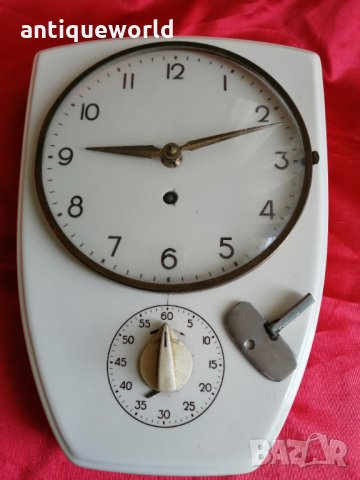 Стар Немски Керамичен Кухненски Часовник сТаймер 1950/60г., снимка 2 - Антикварни и старинни предмети - 33455829