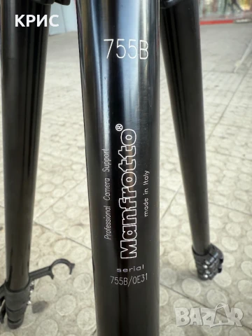 Трипод, Статив Manfrotto 755B/0E31 MDEVE Tripod+700RC2 Composite Head, снимка 3 - Чанти, стативи, аксесоари - 51000582