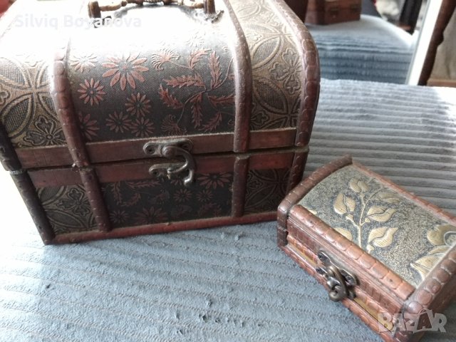 Стилни кутии за бижута от Дърворезба и ковано желязо , снимка 2 - Други ценни предмети - 43364055