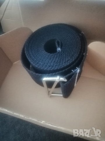 Колан за йога 250х4см - 100% памук, черен цвят, снимка 5 - Йога - 40394154