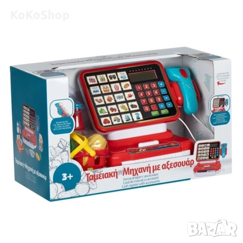 Детски касов апарат със скенер и хранителни продукти, снимка 2 - Образователни игри - 52286554