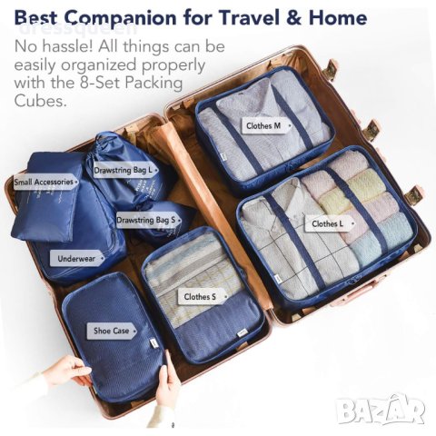 3984 Комплект чанти органайзери за куфар 8 части, снимка 3 - Органайзери - 44013046